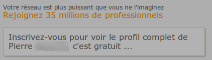 Consulter un profil sur Viadeo en étant non connecté